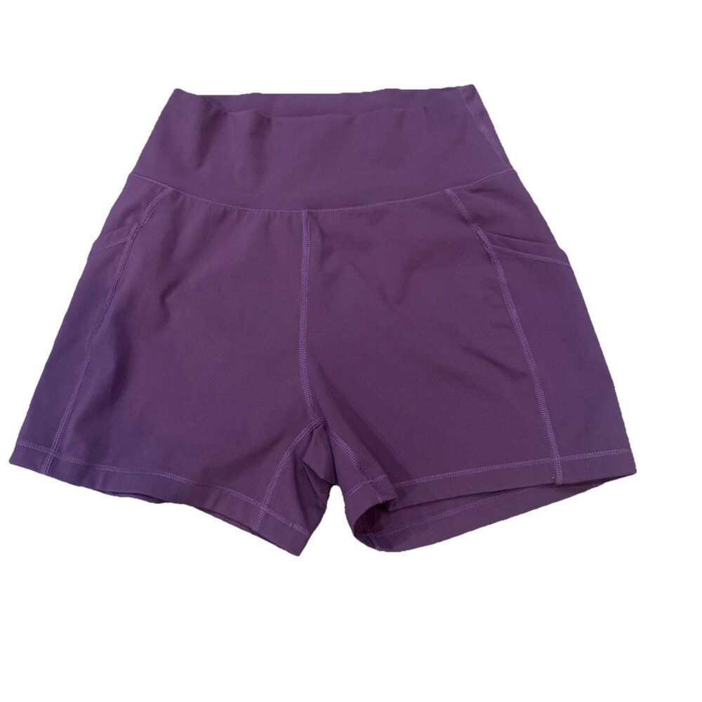 Alphalete Amplify biker short -Small - burgundy/copper